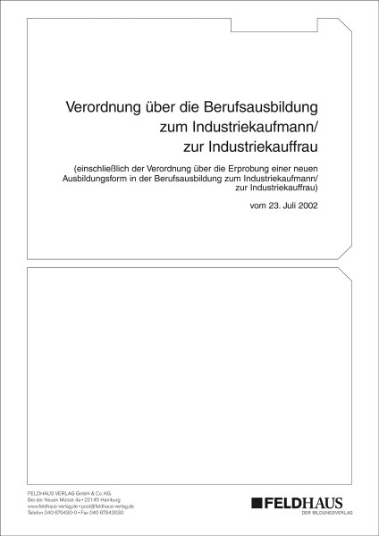 Industriekaufmann/-kauffrau