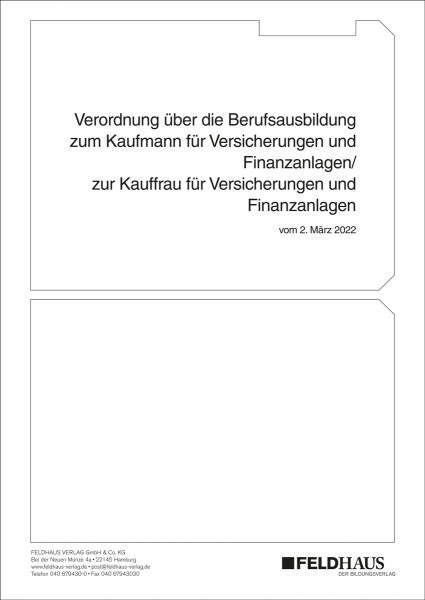 Kaufmann/Kauffrau für Versicherungen und Finanzanlagen
