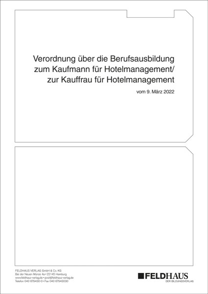 Kaufmann/Kauffrau für Hotelmanagement