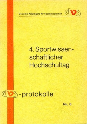 4. Sportwissenschaftlicher Hochschultag 1981